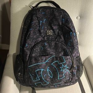 DC Logo Black Multi Compartment Backpack